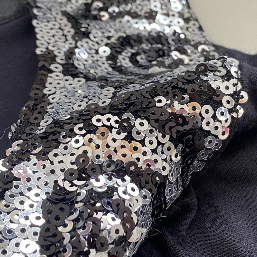 Cruise Wear Co Dress Womens XL Black Sequin Sleeveless Glam Resort Artsy Sheer - Picture 6 of 11
